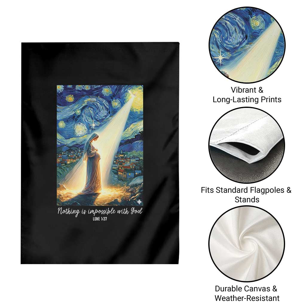 Virgin Mary Starry Night Garden Flag Luke 2:11 Christian Faith TS14 Print Your Wear