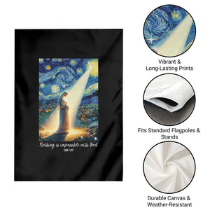 Virgin Mary Starry Night Garden Flag Luke 2:11 Christian Faith TS14 Print Your Wear