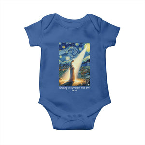Virgin Mary Starry Night Baby Onesie Luke 2:11 Christian Faith TS14 Royal Blue Print Your Wear