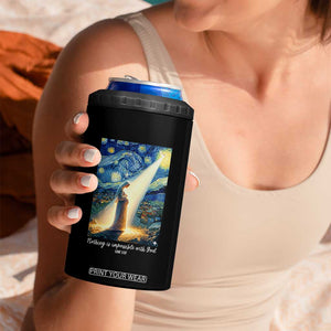 Virgin Mary Starry Night 4 in 1 Can Cooler Tumbler Luke 2:11 Christian Faith TS14 Print Your Wear