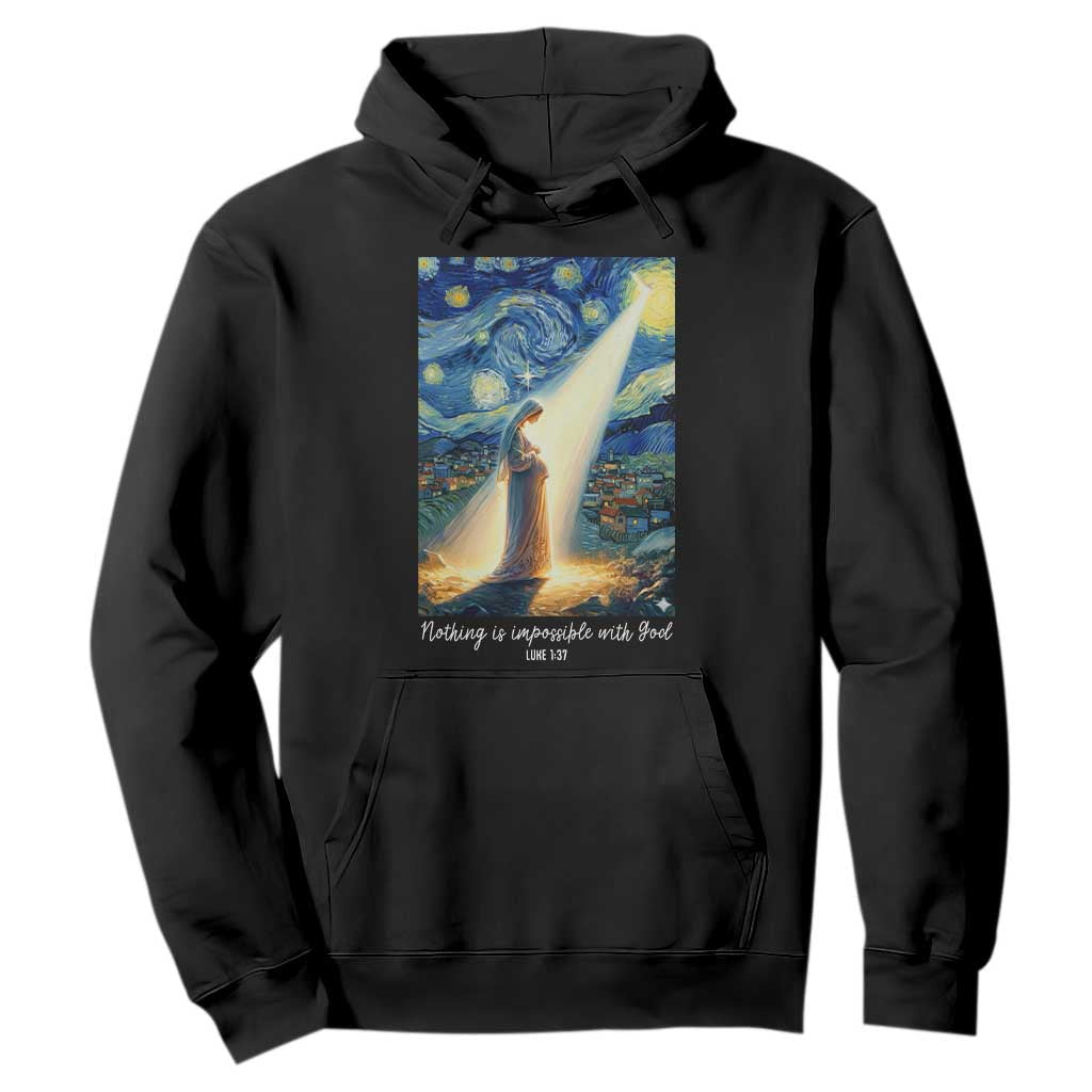 Virgin Mary Starry Night Hoodie Luke 2:11 Christian Faith TS14 Black Print Your Wear