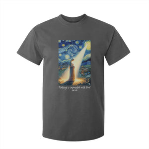 Virgin Mary Starry Night T Shirt For Kid Luke 2:11 Christian Faith TS14 Dark Heather Print Your Wear