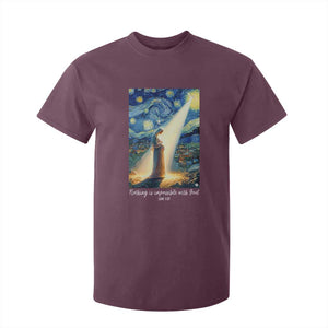 Virgin Mary Starry Night T Shirt For Kid Luke 2:11 Christian Faith TS14 Maroon Print Your Wear