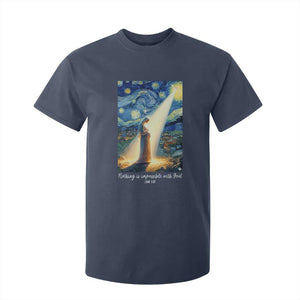Virgin Mary Starry Night T Shirt For Kid Luke 2:11 Christian Faith TS14 Navy Print Your Wear