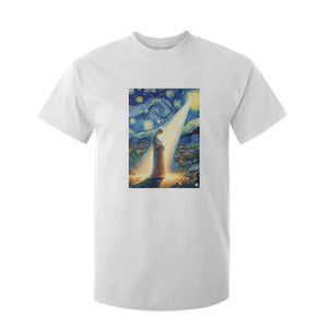 Virgin Mary Starry Night T Shirt For Kid Luke 2:11 Christian Faith TS14 White Print Your Wear