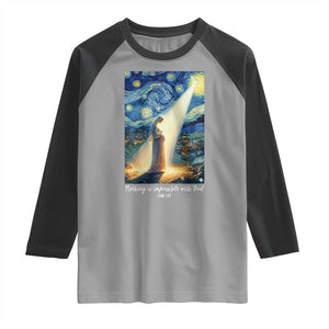 Virgin Mary Starry Night Raglan Shirt Luke 2:11 Christian Faith TS14 Sport Gray Black Print Your Wear