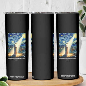 Virgin Mary Starry Night Skinny Tumbler Luke 2:11 Christian Faith TS14 Print Your Wear