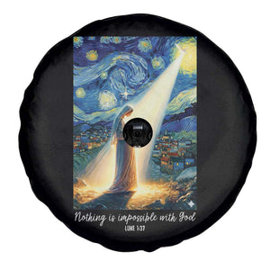 Virgin Mary Starry Night Spare Tire Cover Luke 2:11 Christian Faith TS14 Print Your Wear