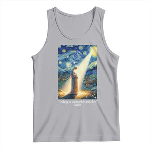 Virgin Mary Starry Night Tank Top Luke 2:11 Christian Faith TS14 Athletic Heather Print Your Wear