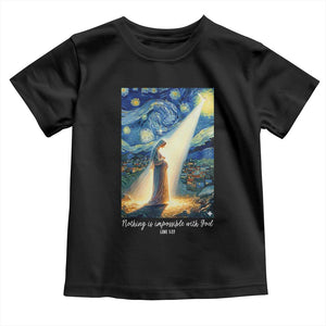 Virgin Mary Starry Night Toddler T Shirt Luke 2:11 Christian Faith TS14 Black Print Your Wear