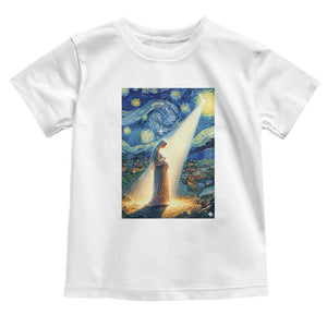 Virgin Mary Starry Night Toddler T Shirt Luke 2:11 Christian Faith TS14 White Print Your Wear
