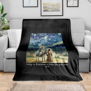 Bethlehem Starry Night Throw Blanket Nativity Luke 2:11 Christian Christmas TS14 Print Your Wear
