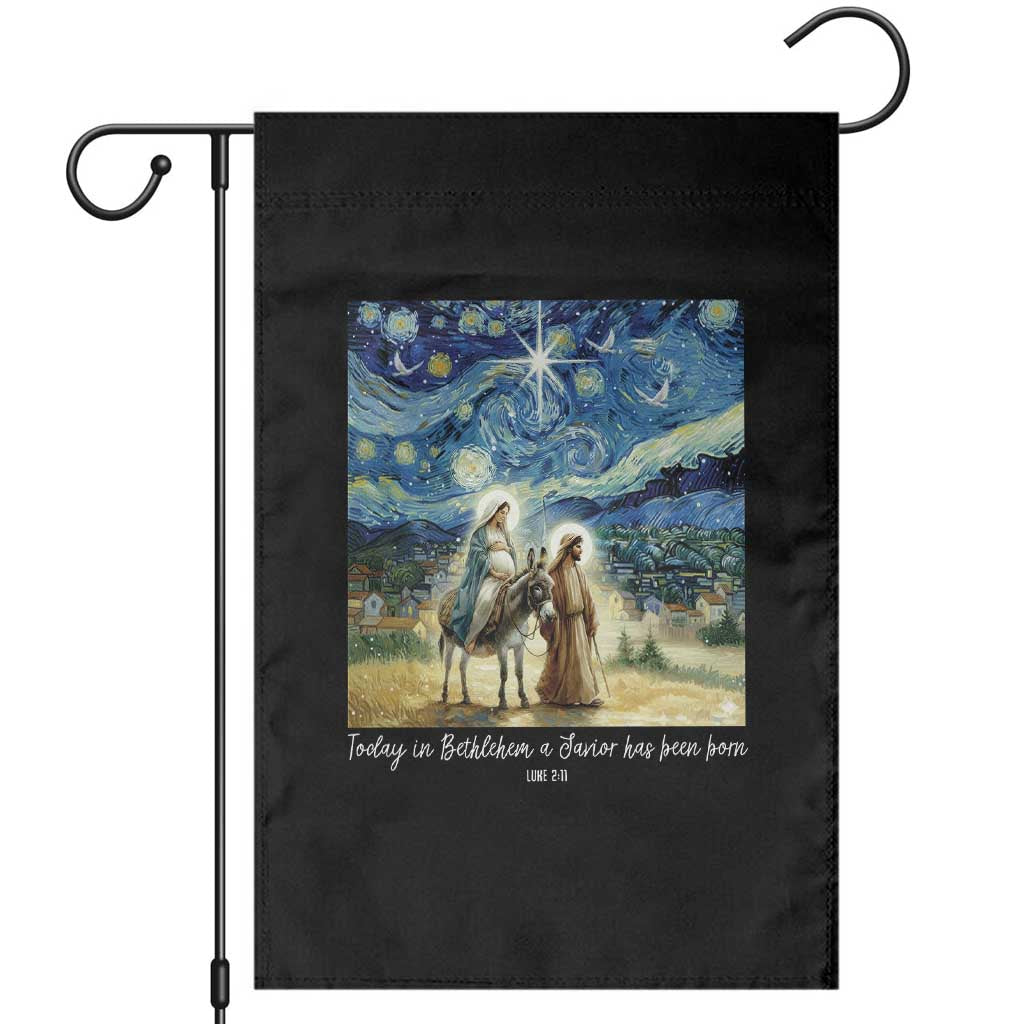 Bethlehem Starry Night Garden Flag Nativity Luke 2:11 Christian Christmas TS14 Black Print Your Wear
