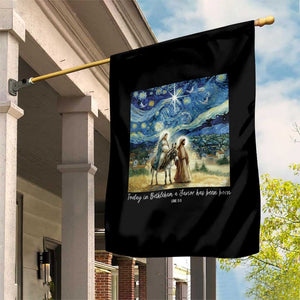 Bethlehem Starry Night Garden Flag Nativity Luke 2:11 Christian Christmas TS14 Print Your Wear