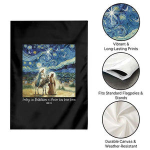 Bethlehem Starry Night Garden Flag Nativity Luke 2:11 Christian Christmas TS14 Print Your Wear