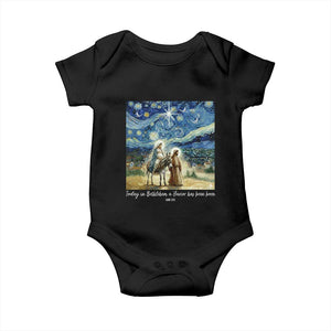 Bethlehem Starry Night Baby Onesie Nativity Luke 2:11 Christian Christmas TS14 Black Print Your Wear