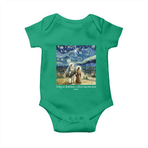 Bethlehem Starry Night Baby Onesie Nativity Luke 2:11 Christian Christmas TS14 Irish Green Print Your Wear