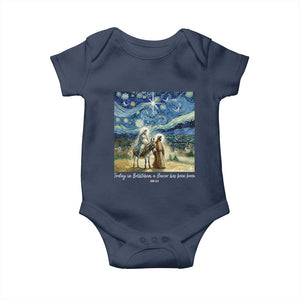 Bethlehem Starry Night Baby Onesie Nativity Luke 2:11 Christian Christmas TS14 Navy Print Your Wear