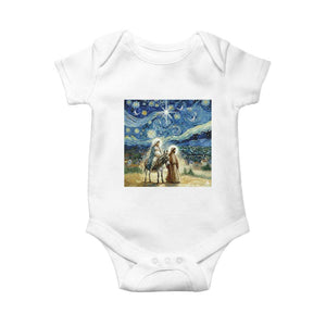 Bethlehem Starry Night Baby Onesie Nativity Luke 2:11 Christian Christmas TS14 White Print Your Wear