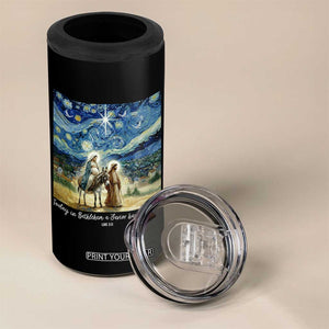 Bethlehem Starry Night 4 in 1 Can Cooler Tumbler Nativity Luke 2:11 Christian Christmas TS14 Print Your Wear
