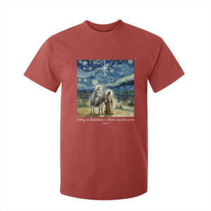 Bethlehem Starry Night T Shirt For Kid Nativity Luke 2:11 Christian Christmas TS14 Red Print Your Wear