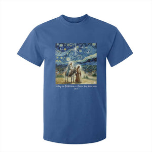 Bethlehem Starry Night T Shirt For Kid Nativity Luke 2:11 Christian Christmas TS14 Royal Blue Print Your Wear