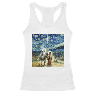 Bethlehem Starry Night Racerback Tank Top Nativity Luke 2:11 Christian Christmas - Print Your Wear