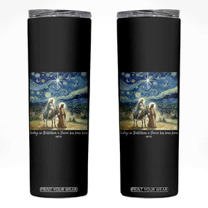 Bethlehem Starry Night Skinny Tumbler Nativity Luke 2:11 Christian Christmas TS14 Black Print Your Wear
