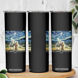 Bethlehem Starry Night Skinny Tumbler Nativity Luke 2:11 Christian Christmas TS14 Print Your Wear