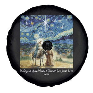 Bethlehem Starry Night Spare Tire Cover Nativity Luke 2:11 Christian Christmas TS14 Print Your Wear