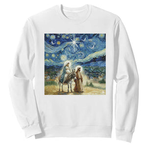 Bethlehem Starry Night Sweatshirt Nativity Luke 2:11 Christian Christmas - Print Your Wear