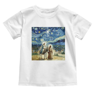 Bethlehem Starry Night Toddler T Shirt Nativity Luke 2:11 Christian Christmas TS14 White Print Your Wear