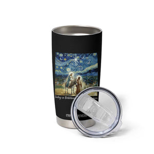 Bethlehem Starry Night Tumbler Cup Nativity Luke 2:11 Christian Christmas - Print Your Wear