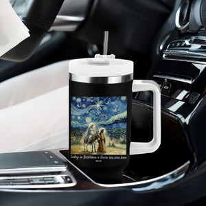 Bethlehem Starry Night Tumbler With Handle Nativity Luke 2:11 Christian Christmas TS14 Print Your Wear