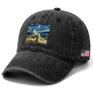 Bethlehem Starry Night Washed Cotton Baseball Cap Nativity Luke 2:11 Christian Christmas TS14 Print Your Wear