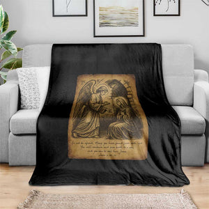 Virgin Mary Throw Blanket Angel Gabriel Luke 1:30 Christian TS14 Print Your Wear