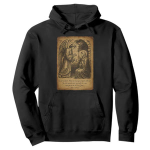 Virgin Mary Hoodie Angel Gabriel Luke 1:30 Christian TS14 Black Print Your Wear