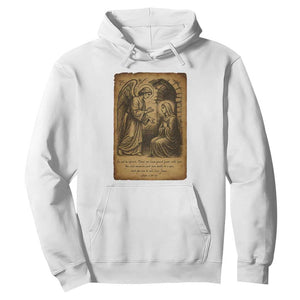 Virgin Mary Hoodie Angel Gabriel Luke 1:30 Christian TS14 White Print Your Wear