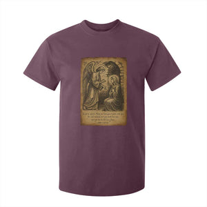 Virgin Mary T Shirt For Kid Angel Gabriel Luke 1:30 Christian TS14 Maroon Print Your Wear
