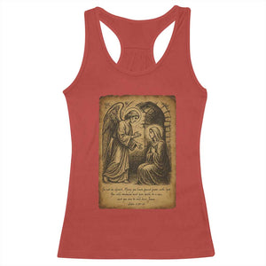 Virgin Mary Racerback Tank Top Angel Gabriel Luke 1:30 Christian - Print Your Wear