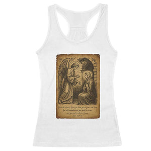 Virgin Mary Racerback Tank Top Angel Gabriel Luke 1:30 Christian - Print Your Wear