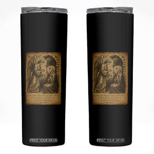 Virgin Mary Skinny Tumbler Angel Gabriel Luke 1:30 Christian TS14 Black Print Your Wear