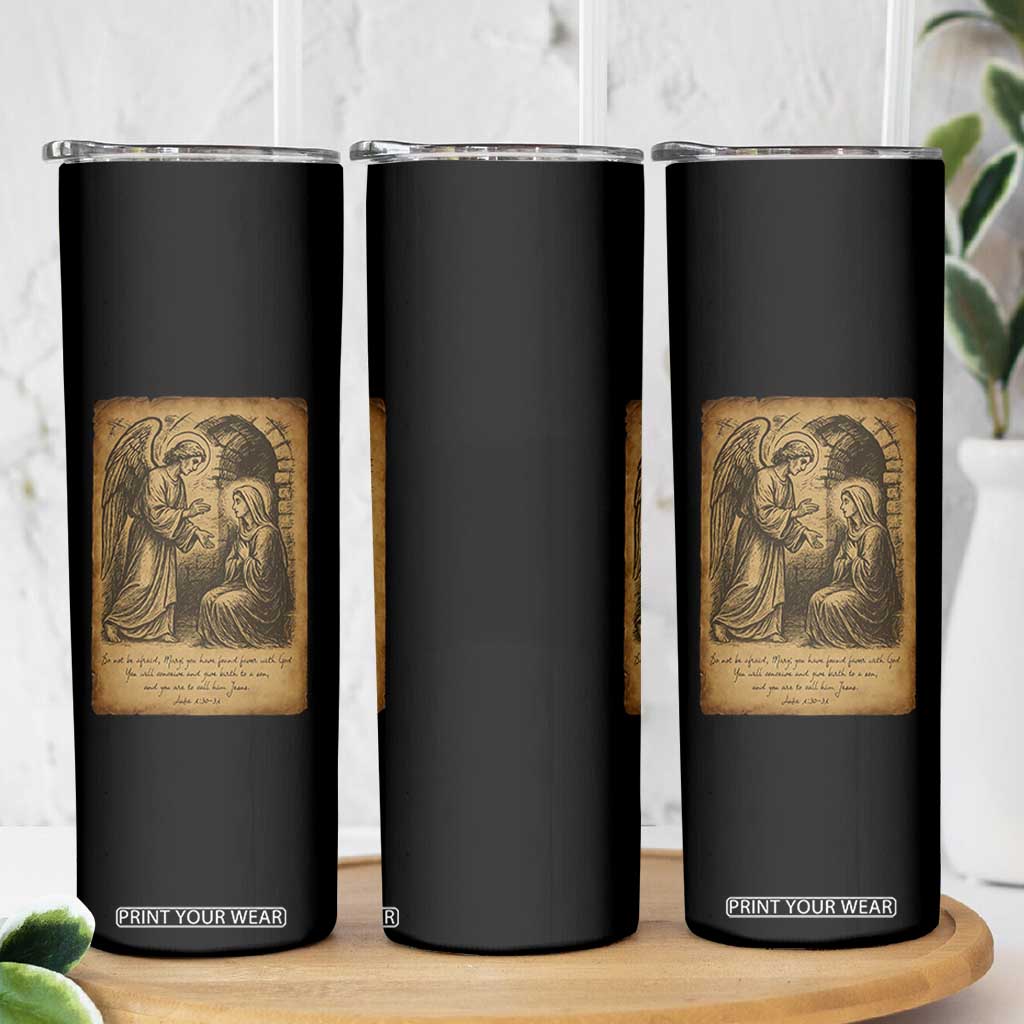 Virgin Mary Skinny Tumbler Angel Gabriel Luke 1:30 Christian TS14 Print Your Wear