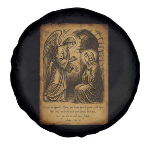 Virgin Mary Spare Tire Cover Angel Gabriel Luke 1:30 Christian TS14 Print Your Wear