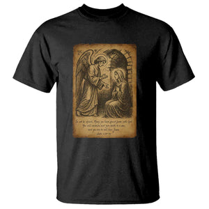 Virgin Mary T Shirt Angel Gabriel Luke 1:30 Christian TS14 Black Print Your Wear