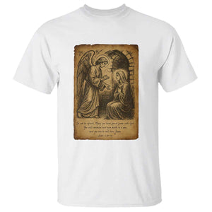 Virgin Mary T Shirt Angel Gabriel Luke 1:30 Christian TS14 White Print Your Wear