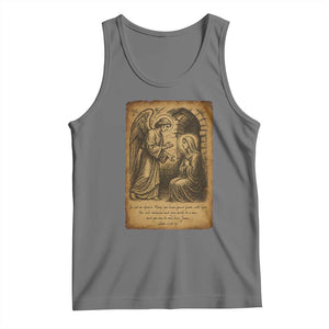 Virgin Mary Tank Top Angel Gabriel Luke 1:30 Christian TS14 Black Heather Print Your Wear