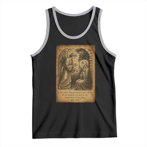 Virgin Mary Tank Top Angel Gabriel Luke 1:30 Christian TS14 Black Athletic Heather Print Your Wear
