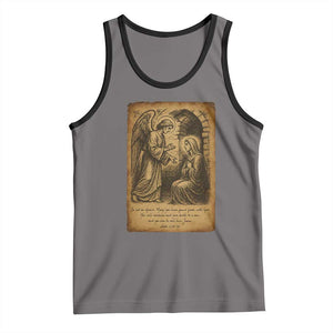 Virgin Mary Tank Top Angel Gabriel Luke 1:30 Christian TS14 Deep Heather Black Print Your Wear