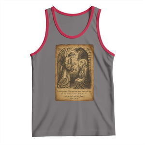 Virgin Mary Tank Top Angel Gabriel Luke 1:30 Christian TS14 Deep Heather Red Print Your Wear